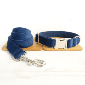 Bow pet collar large and small pet traction collar dog chain (Option: Collar plus Leash-L)