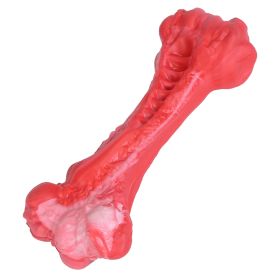 Dog Chew Toy Dog Teething Toy Dog Chew Bone with Beef Flavor Suitable for Aggressive Chewers Small Medium Large Dogs (Option: redwhite_m)